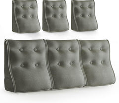 Kombinierbares ergonomisches Bettkissen Leinen-Grau