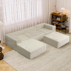 106" Boneless Cloud Sectional Sofa Couch, keine Montage erforderlich