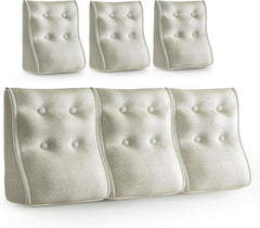 Kombinierbares ergonomisches Bettkissen Leinen-Elfenbein