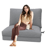 Grand Rabbit Fur Floor Recliner, 110"