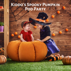 Plush Velvet Pumpkin Bean Bag Chair