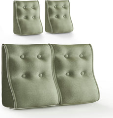 Kombinierbares ergonomisches Bettkissen Leinen-Grasgrün