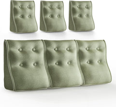 Kombinierbares ergonomisches Bettkissen Leinen-Grasgrün