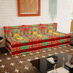 Multicolor Velvet 3-in-1 Sofa Bed