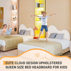 Queen Size Cloud Velvet Headboard-Beige