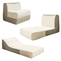 Multifunktionales zusammenklappbares Liegesofa – Beige