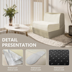 Multifunktionales zusammenklappbares Liegesofa – Beige