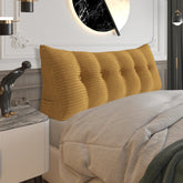 Dreieckiges Lesekissen, Kopfteil, Rückenlehne, Cord – Kamel