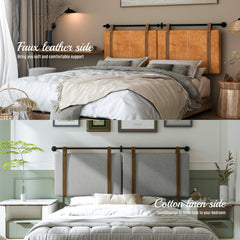 Double-Sided Adjustable Wall-Mounted Headboard