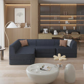 Customizable L-Shaped Modular Sofa