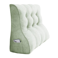 Bed Rest Curve Lesekissen Leinen – Grau Beige