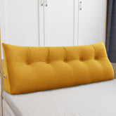 Großes Nackenrolle, dreieckige Rückenlehne, Lesekissen aus Samt – Gelb