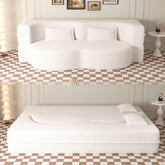 OvalComfort Sleeper Sofa with 2 Pillows