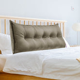 Rechteckiges Rückenstütz-Kopfteilkissen aus Samt – Hellbraun