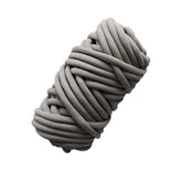 Giant Arm Knitting Chunky Knit Yarn Hand Knitting Blanket Velvet for DIY Weave Craft Crochet Washable—Dark Gray