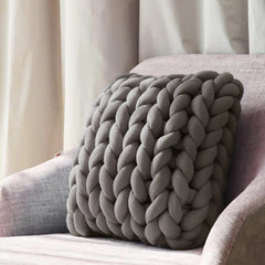 Giant Arm Knitting Chunky Knit Yarn Hand Knitting Blanket Velvet for DIY Weave Craft Crochet Washable—Dark Gray