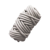 Giant Arm Knitting Chunky Knit Yarn Hand Knitting Blanket Velvet for DIY Weave Craft Crochet Washable—Light Gray