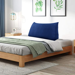 Large Reading Pillow Buttonless Corduroy——Deep Blue
