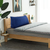 Large Reading Pillow Buttonless Corduroy——Deep Blue