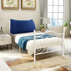 Large Reading Pillow Buttonless Corduroy——Deep Blue