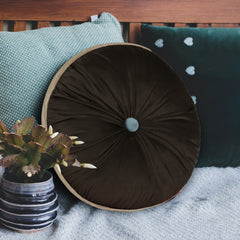 Round Pillow—Brown&Gray, 15x15 Inches