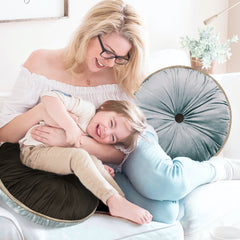 Round Pillow—Brown&Gray, 15x15 Inches