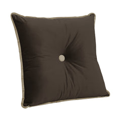 Square Chair Cushion Throw Pillow Velvet 20*20inch—Brown