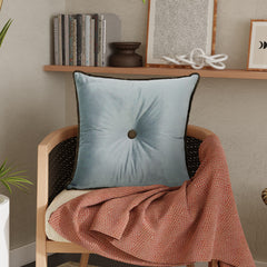 Square Chair Cushion Throw Pillow Velvet 20*20inch—Gray