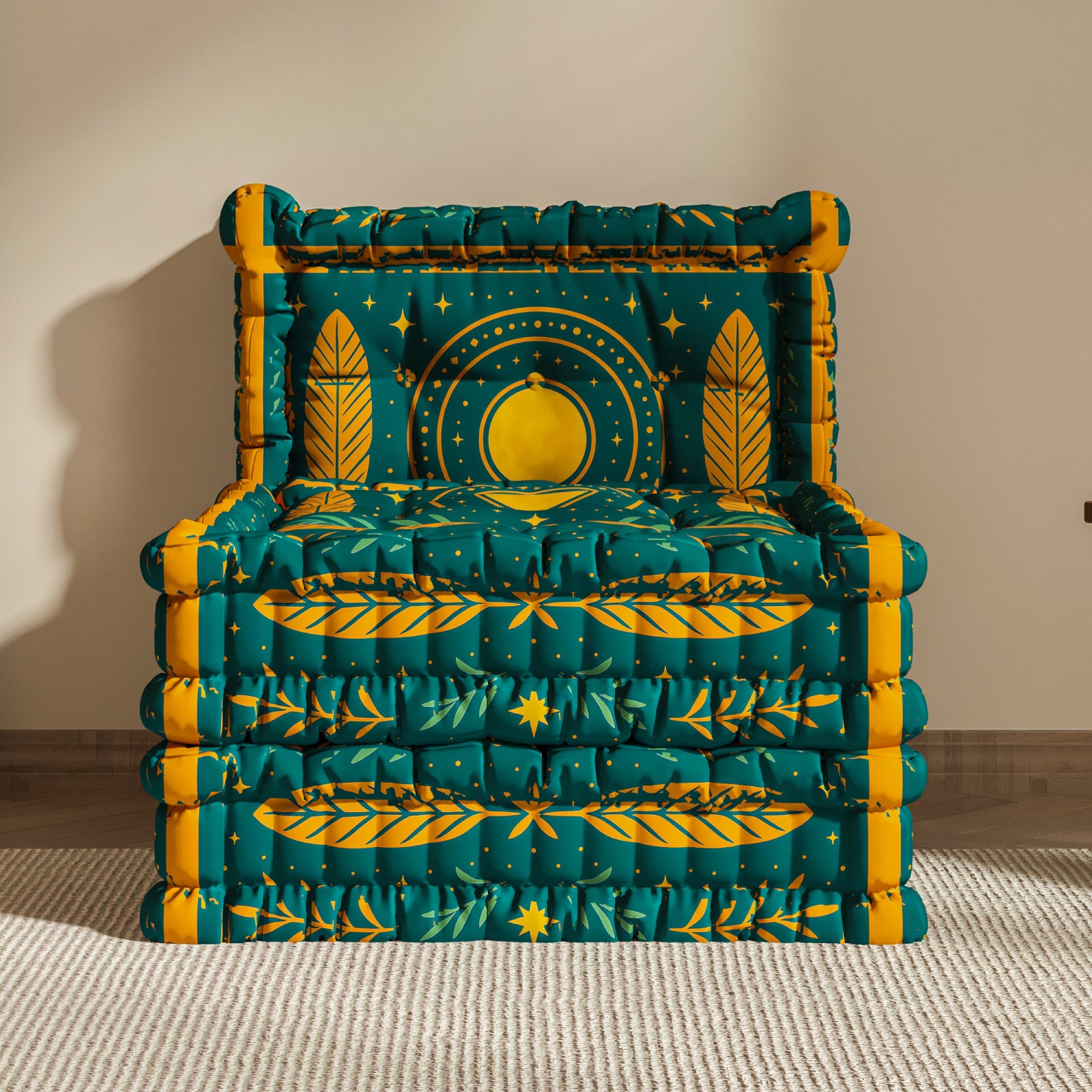 Modular Velvet Floor Sofa （1Piece）