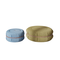 Round Upholstered Pouf Mat Multifunctional Cushion