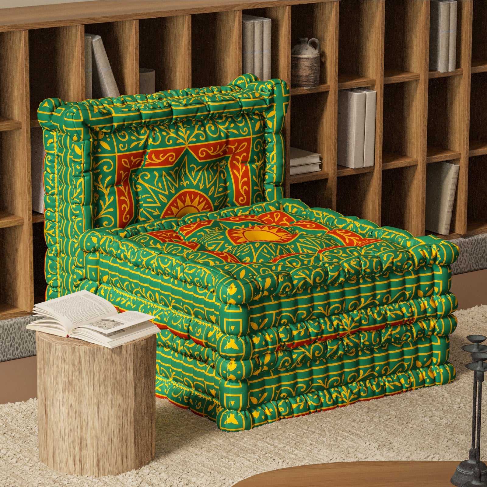 Modular Velvet Floor Sofa （1Piece）