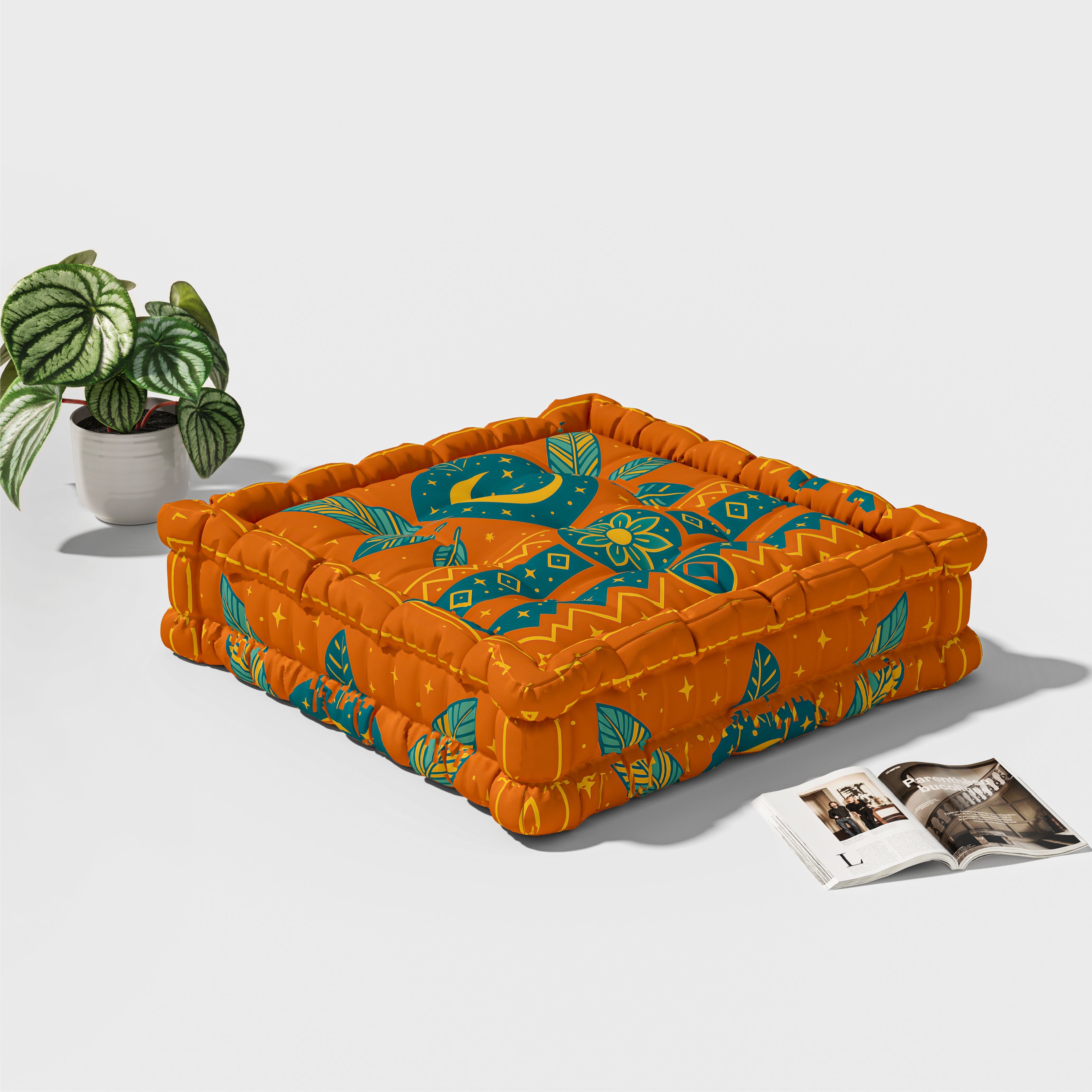 Modular Velvet Floor Sofa - 1 Piece Replacement Add-On (Full Set Requires 3 Pieces, Customizable Colors)