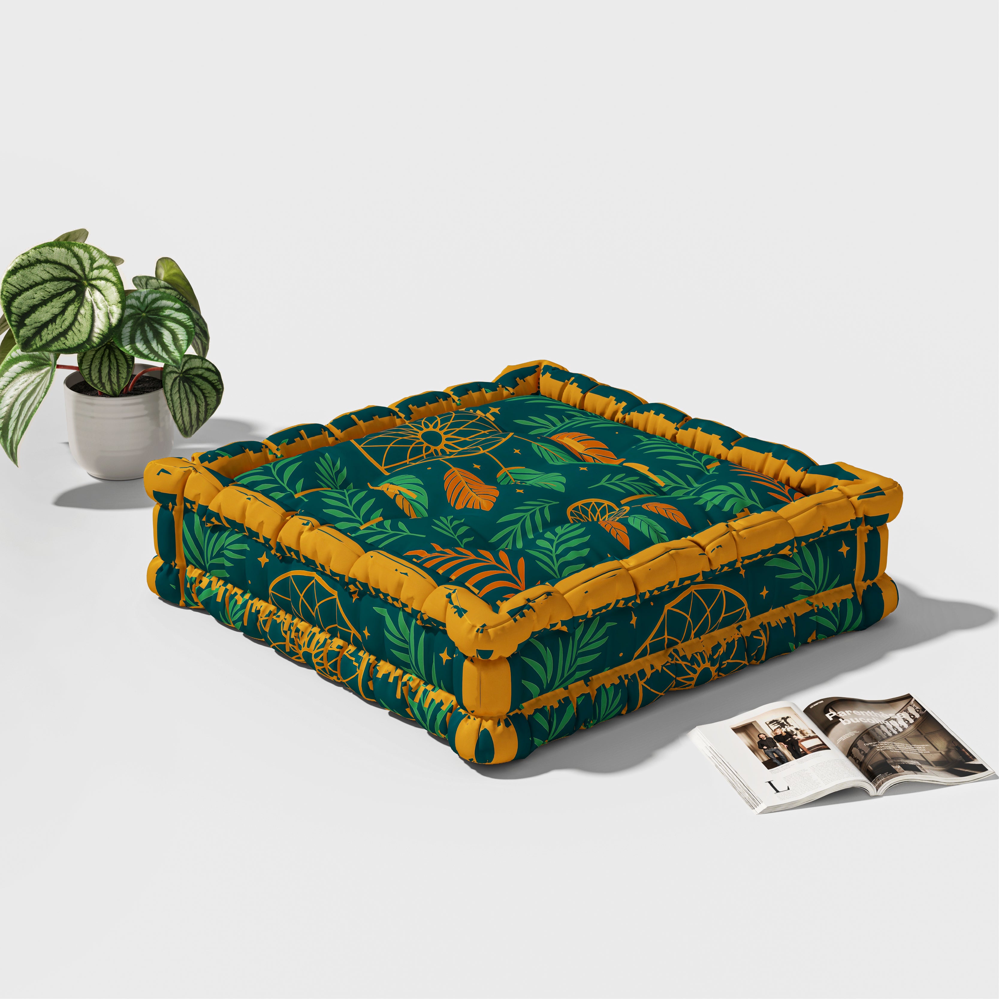 Modular Velvet Floor Sofa - 1 Piece Replacement Add-On (Full Set Requires 3 Pieces, Customizable Colors)