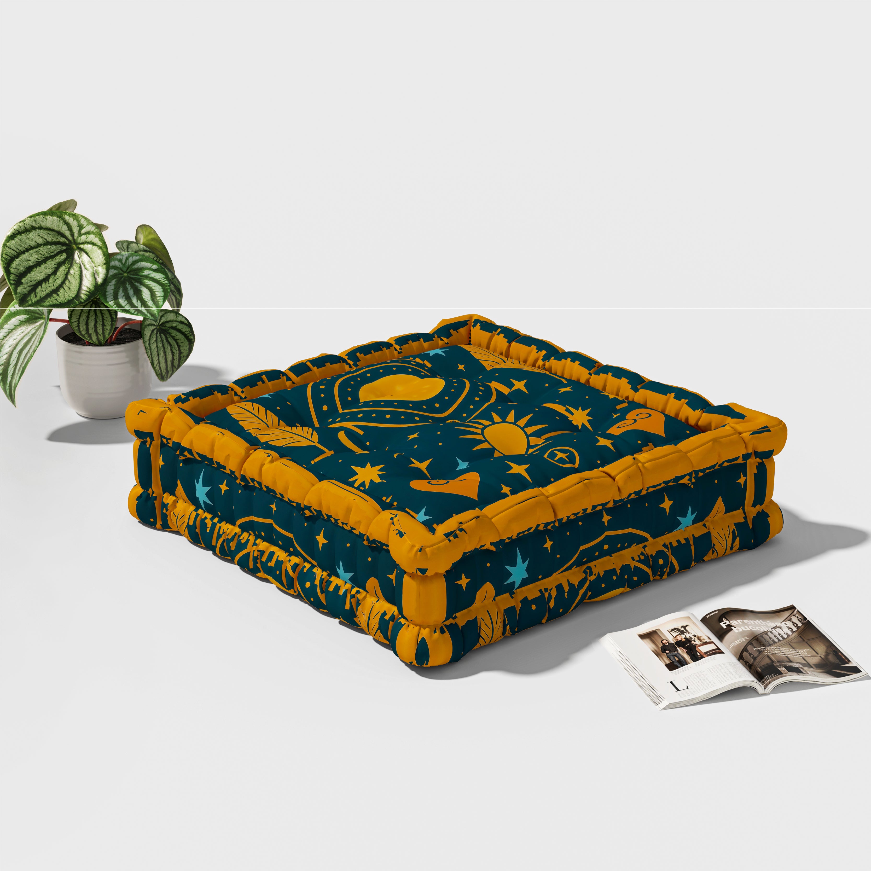 Modular Velvet Floor Sofa - 1 Piece Replacement Add-On (Full Set Requires 3 Pieces, Customizable Colors)