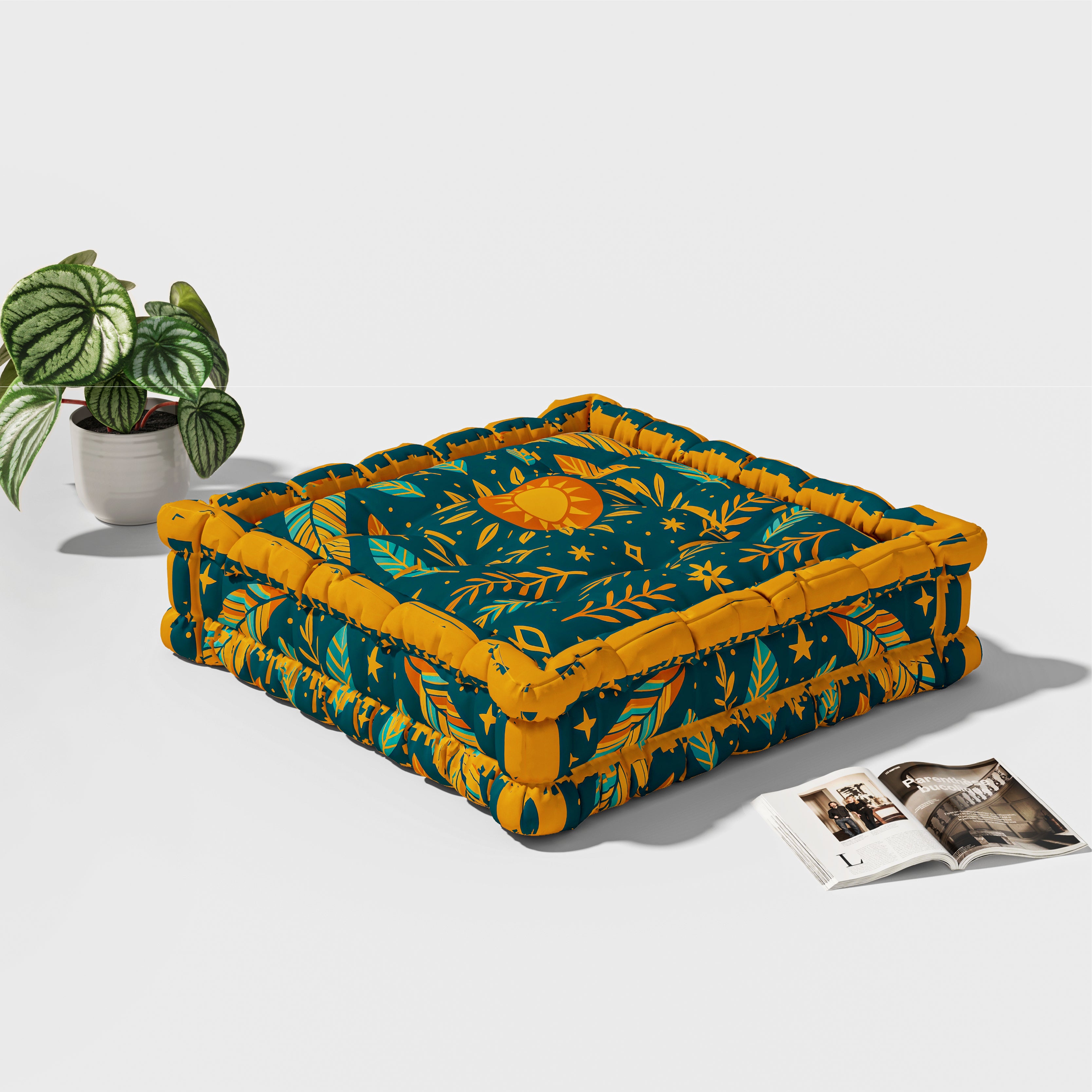 Modular Velvet Floor Sofa - 1 Piece Replacement Add-On (Full Set Requires 3 Pieces, Customizable Colors)