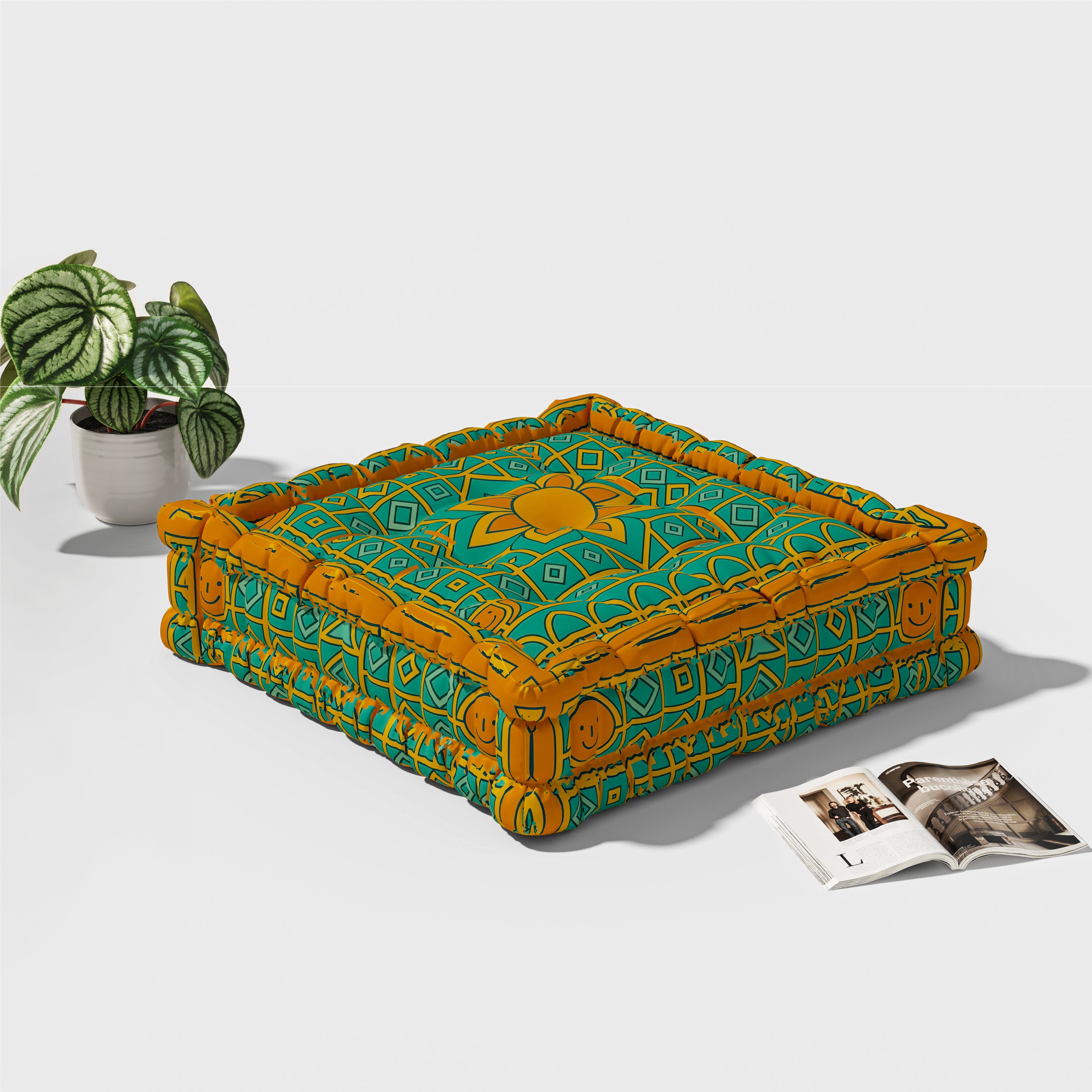 Modular Velvet Floor Sofa - 1 Piece Replacement Add-On (Full Set Requires 3 Pieces, Customizable Colors)
