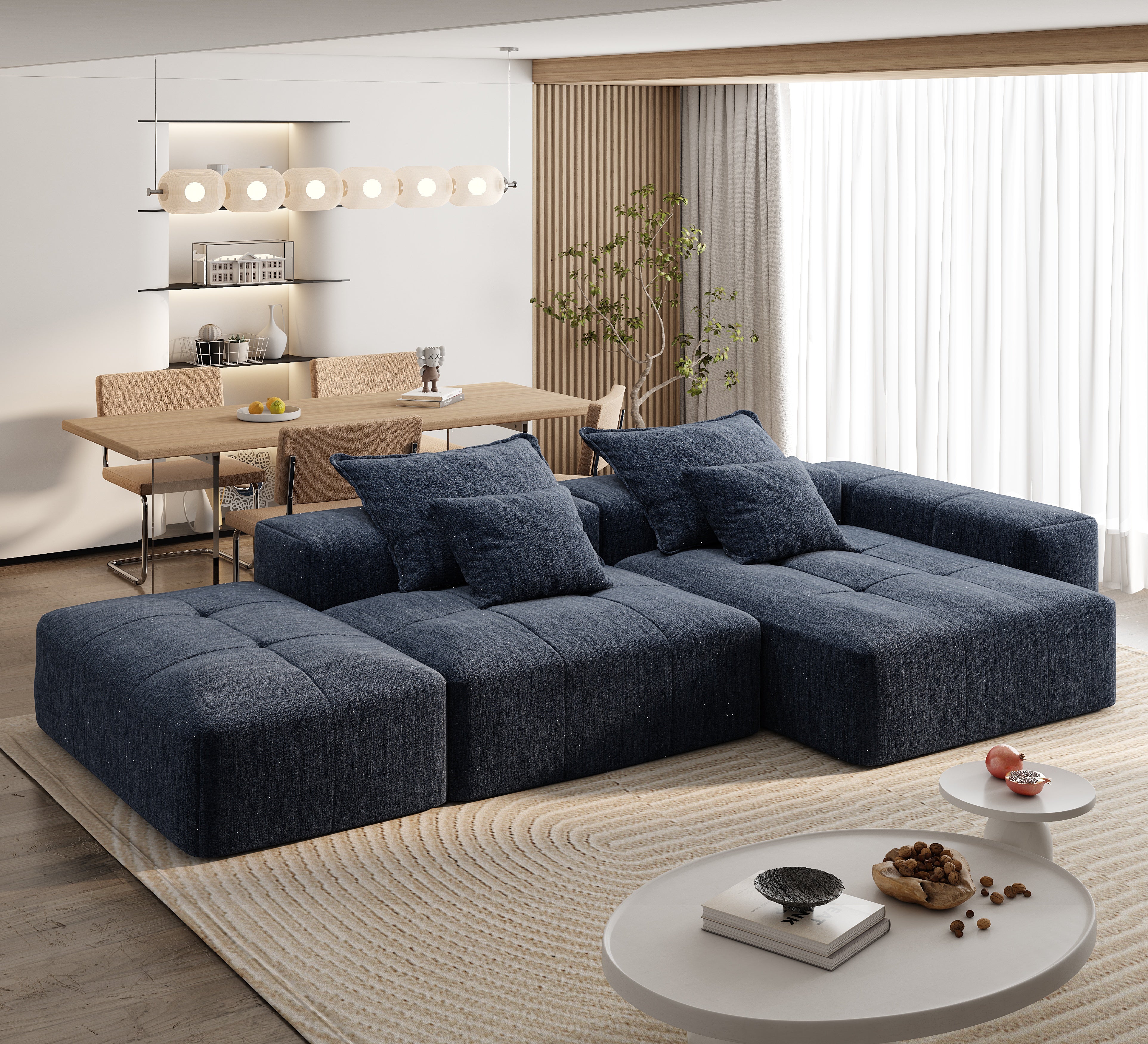 Luxury Chenille Sectional Sofa