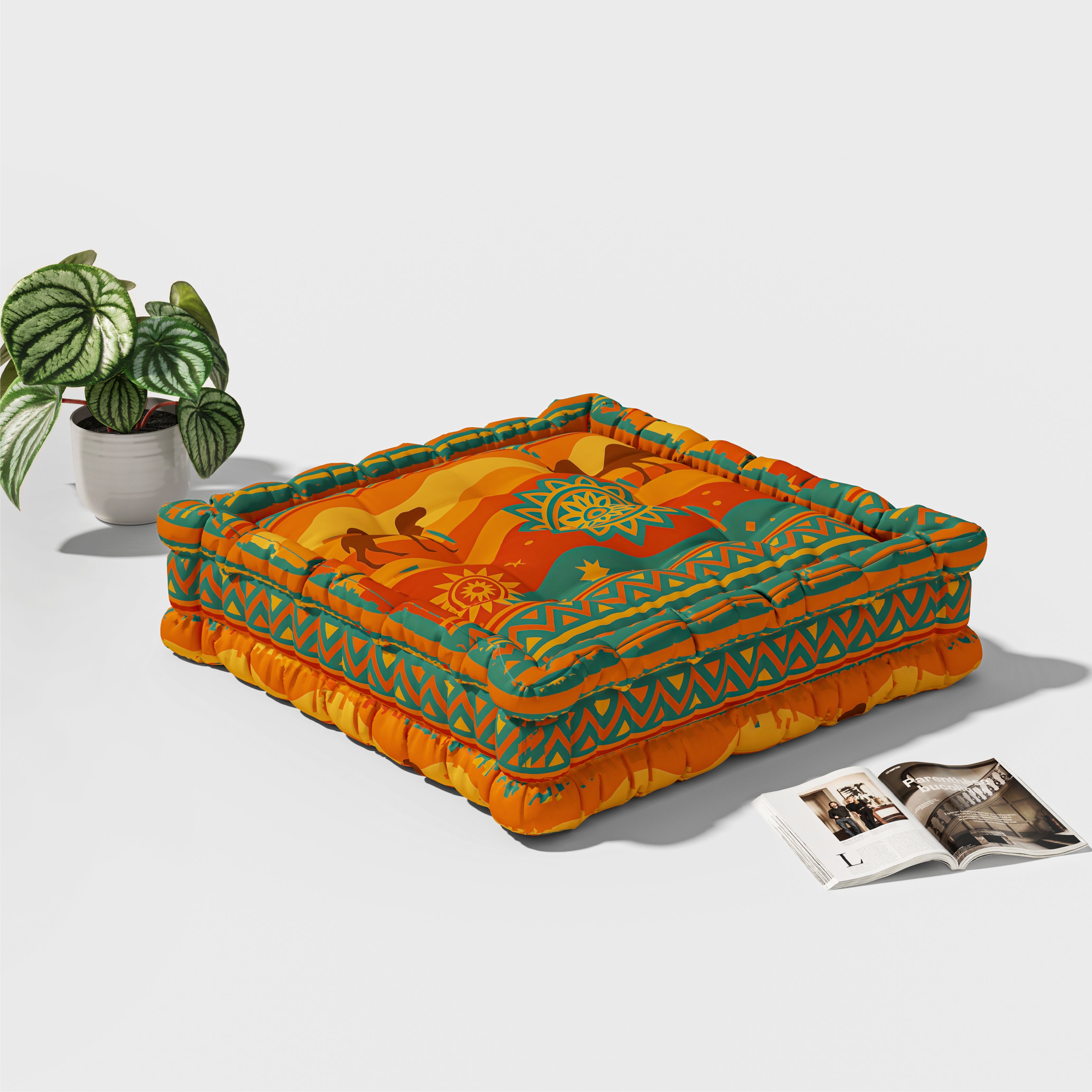 Modular Velvet Floor Sofa - 1 Piece Replacement Add-On (Full Set Requires 3 Pieces, Customizable Colors)