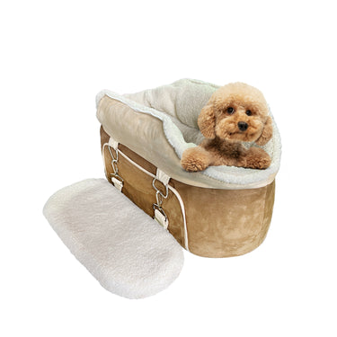 Center Console Dog Car Seat For Small Dog ——Brown