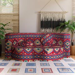 Bohemian Folding Sofa Bed – Ideal for Living Room, Guest Use, Office & Small Apartments