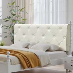 Diamond Lattice Suede Composite Upholstered Headboard Compression