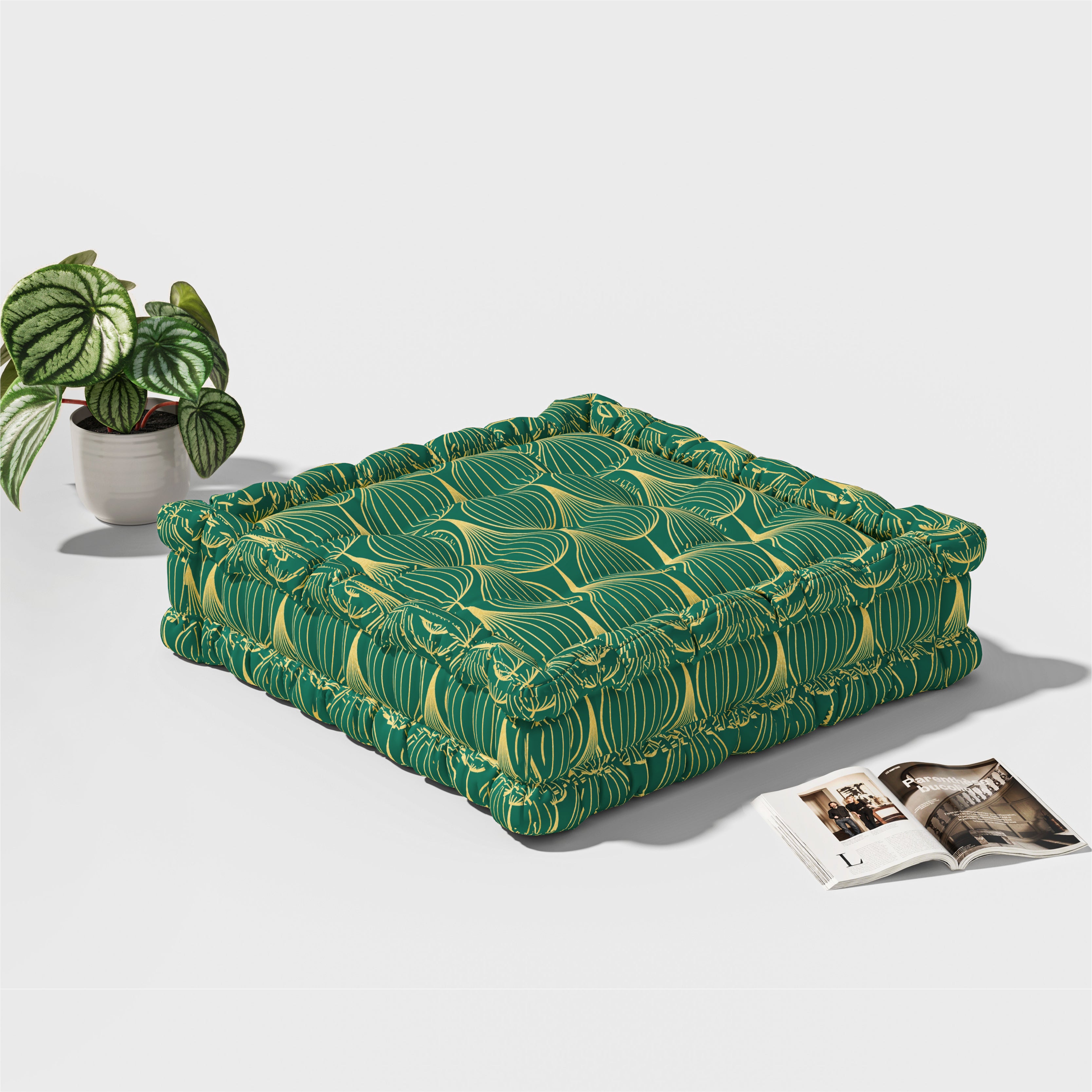 Modular Velvet Floor Sofa - 1 Piece Replacement Add-On (Full Set Requires 3 Pieces, Customizable Colors)