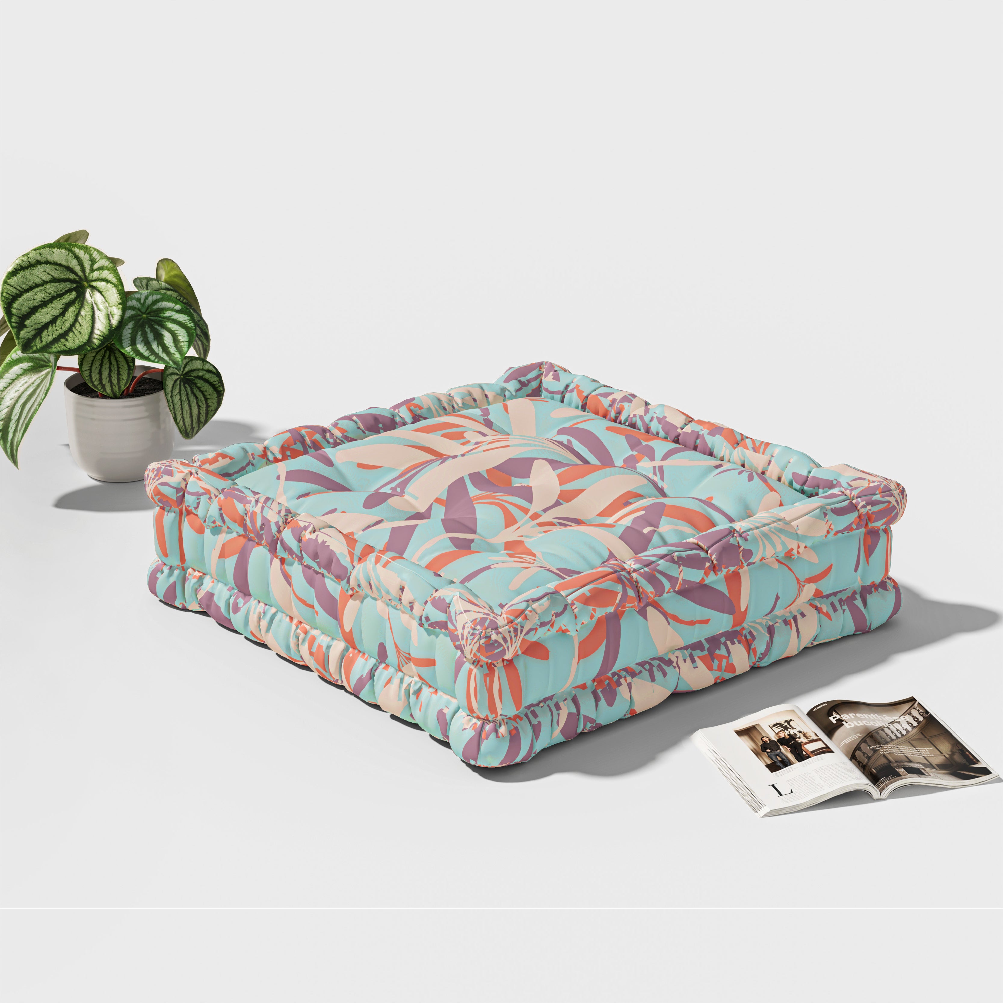 Modular Velvet Floor Sofa - 1 Piece Replacement Add-On (Full Set Requires 3 Pieces, Customizable Colors)