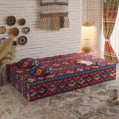 Bohemian Folding Sofa Bed – Ideal for Living Room, Guest Use, Office & Small Apartments