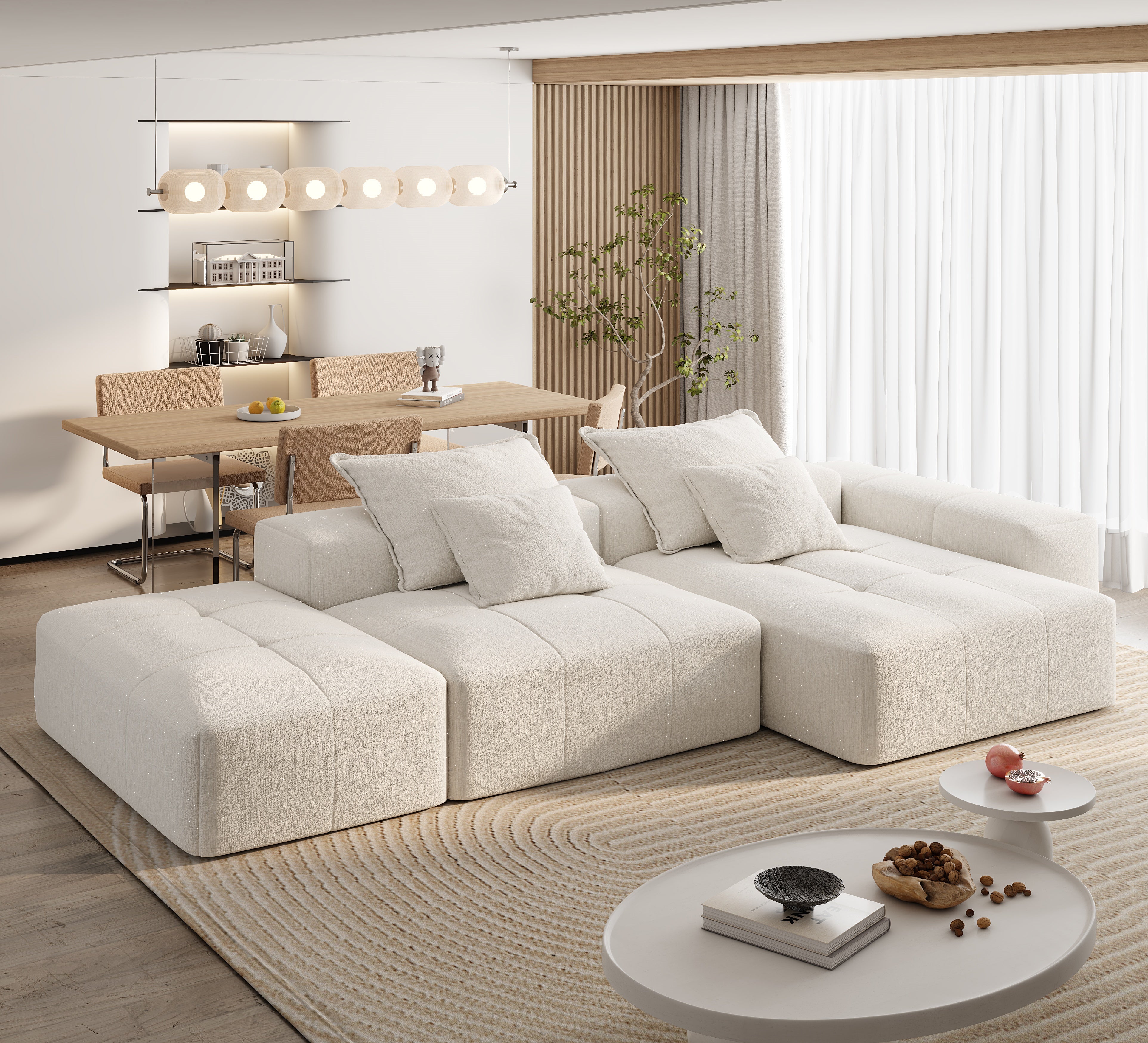 Luxury Chenille Sectional Sofa