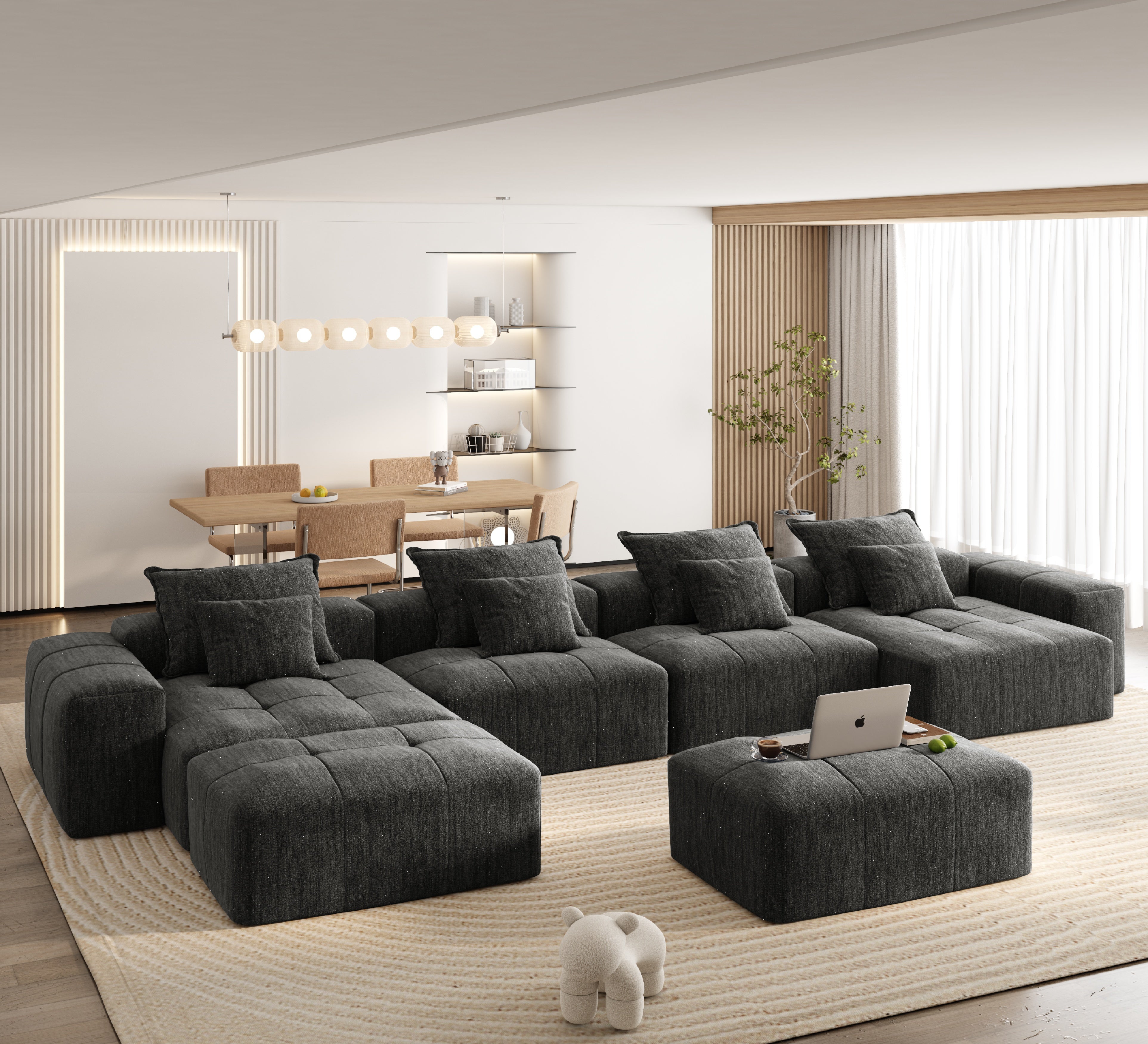 Luxury Chenille Sectional Sofa