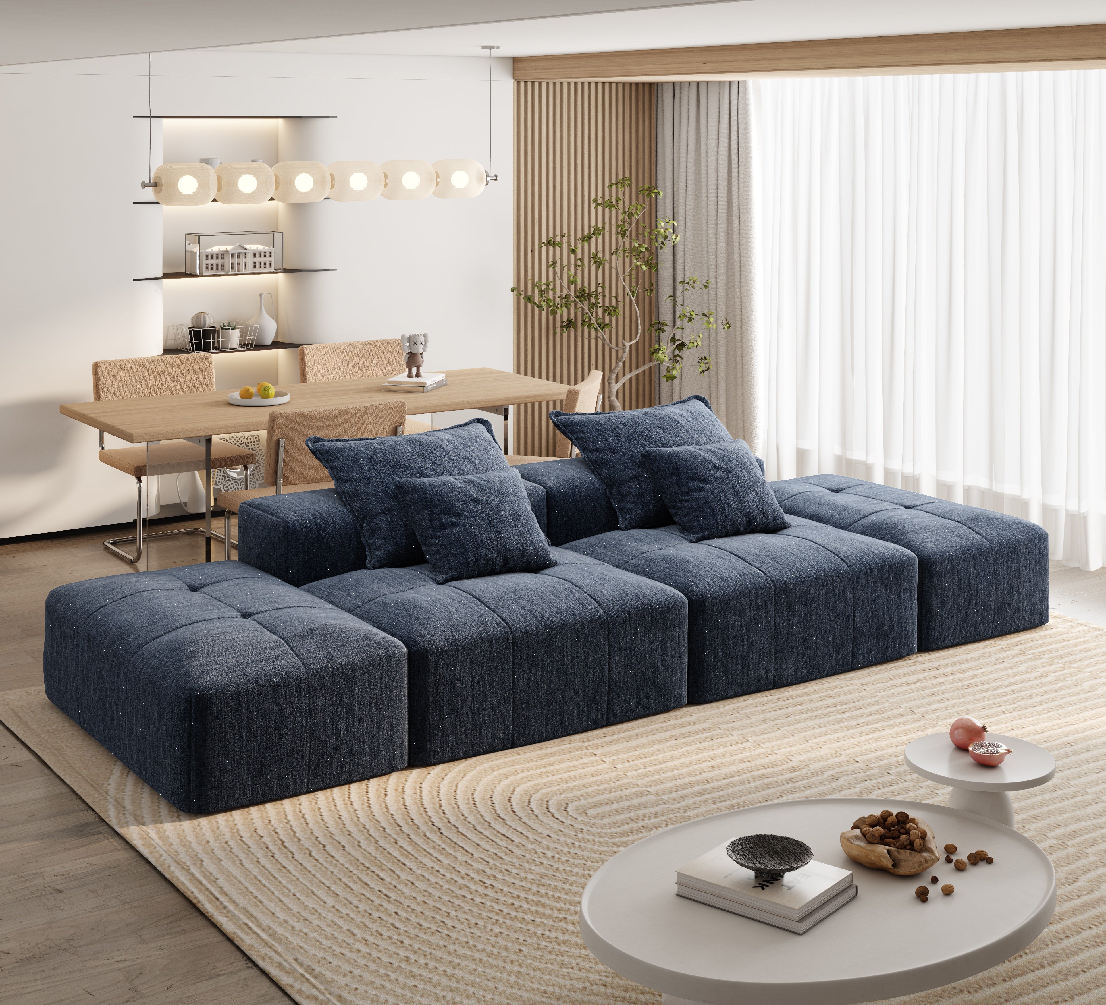 Luxury Chenille Sectional Sofa