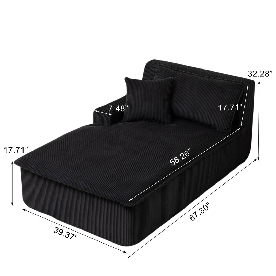 Armrest Chaise Lounge Chair