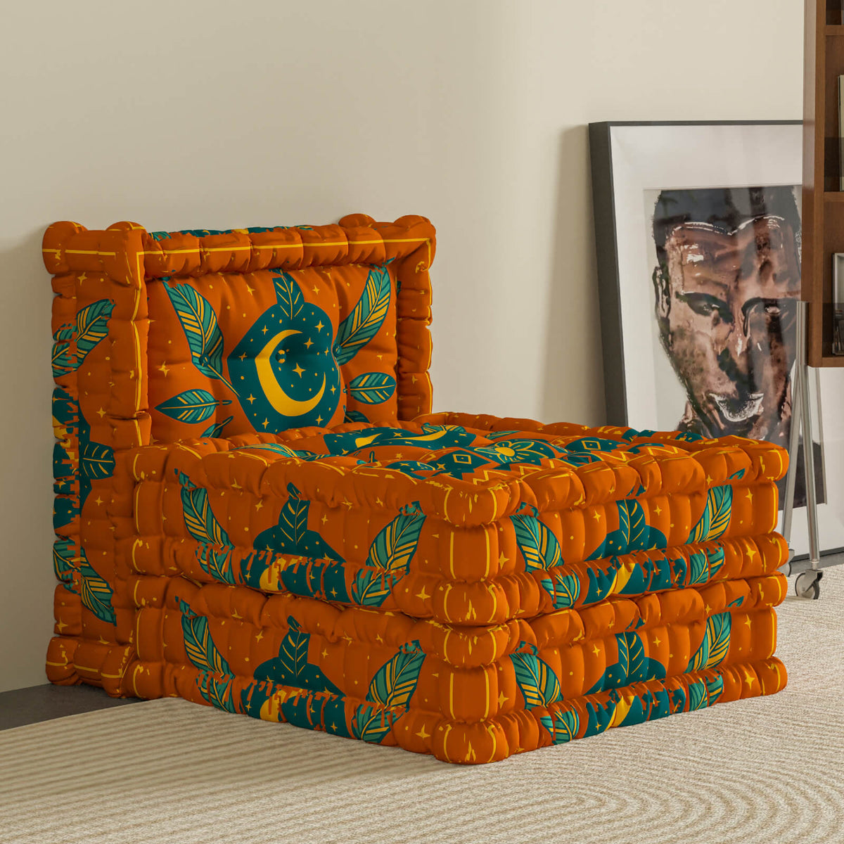 ZenHaven Velvet Modular Floor Throne