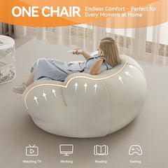 Giant Bean Bag Chair for Adults - Cloud-Shaped Soft Fluffy Accent Chair